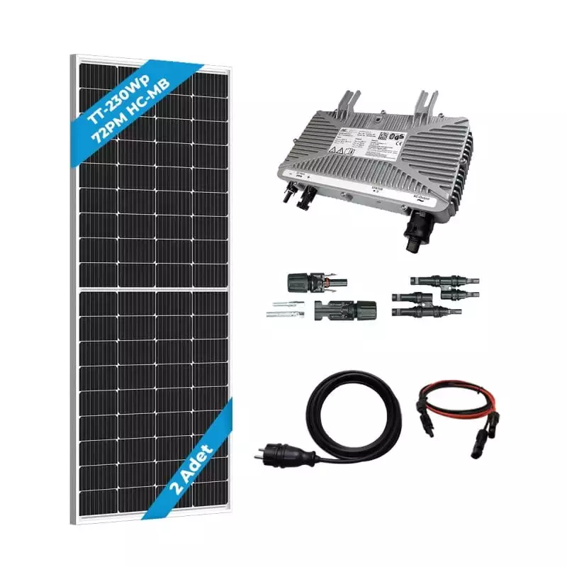 TommaTech 350We 2 Adet 230Wp Panelli Mikro İnverter Paketi