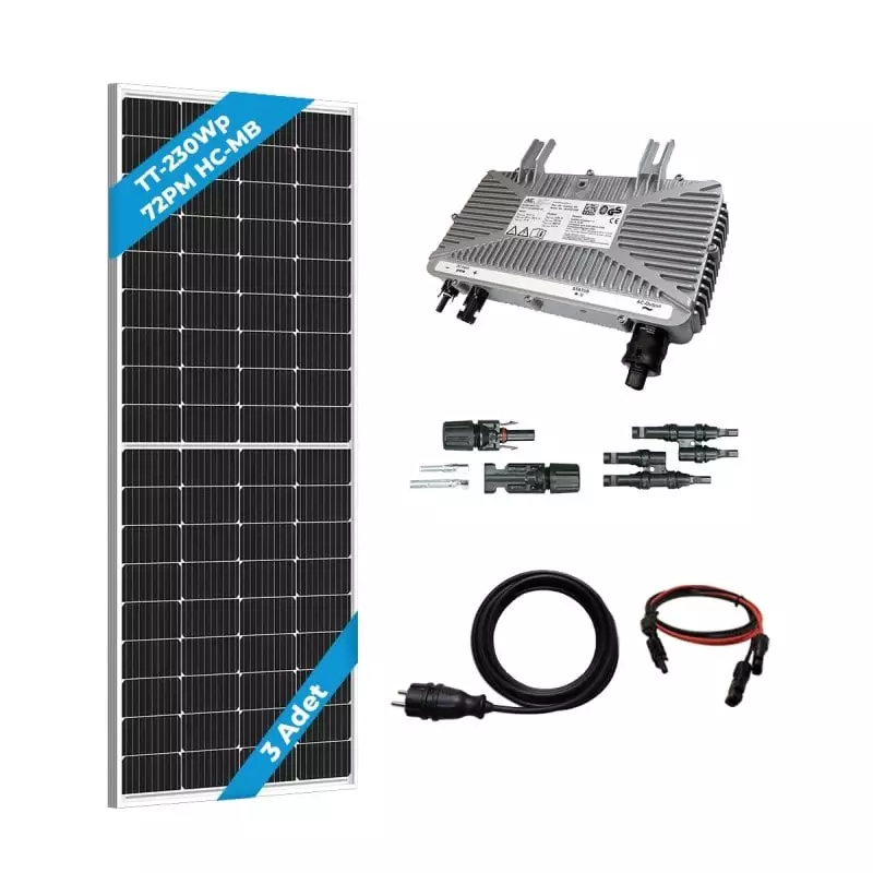 TommaTech 500We 3 Adet 230Wp Panelli Mikro İnverter Paketi