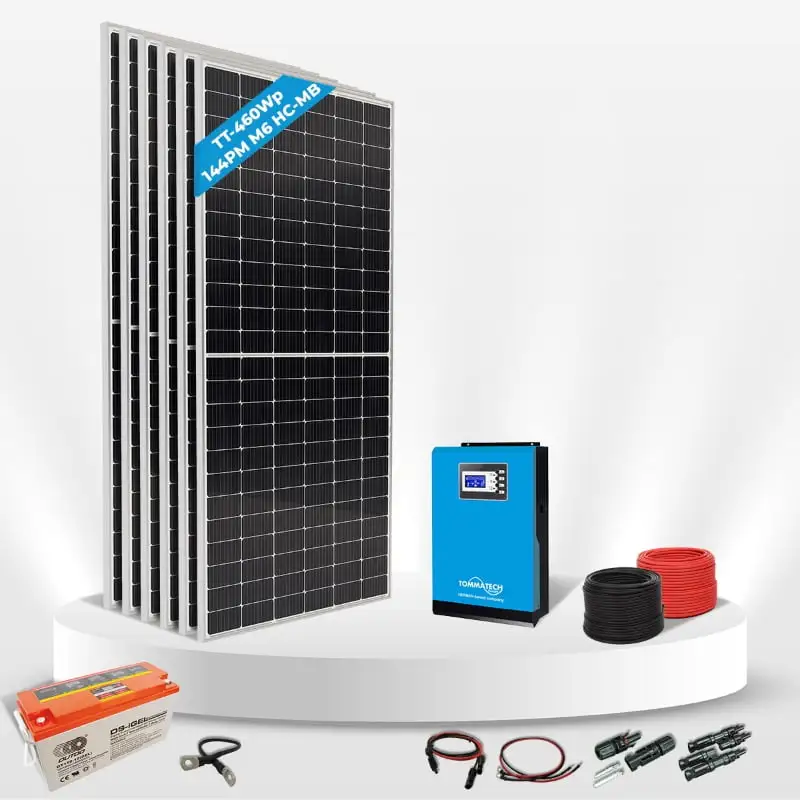 6 Panel(460Wp) 5KWE Off-Grid(48V) Jel Akulu Hazır Solar Paket